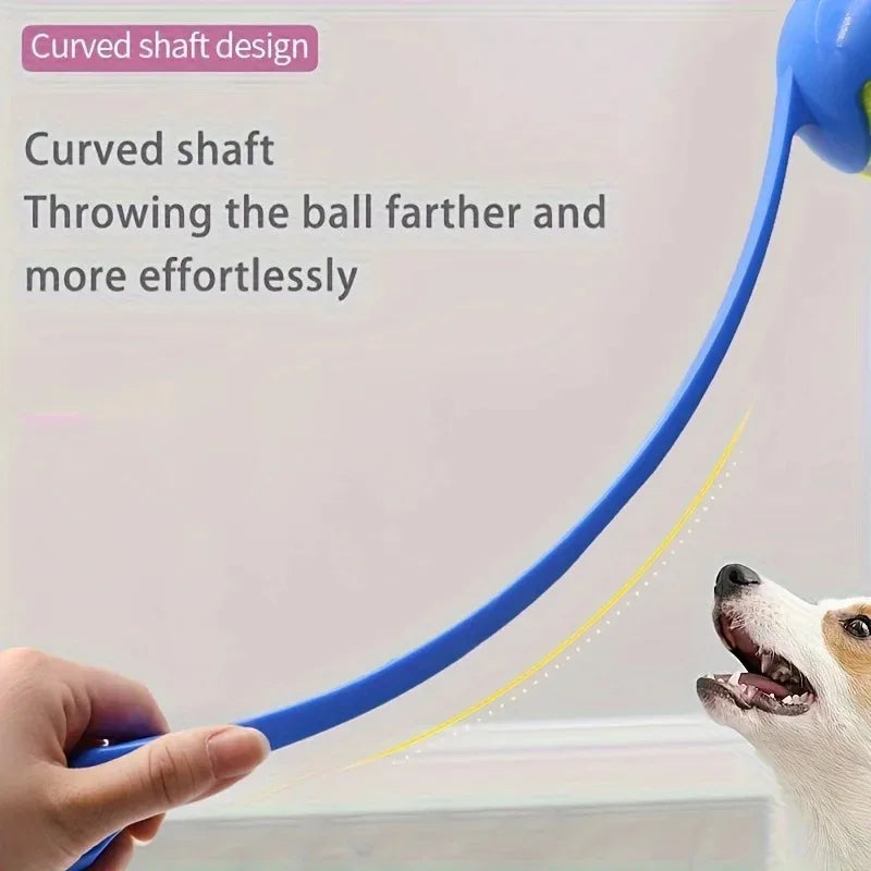 Pet Tennis Ball Launcher Set Outdoor Dog Training Toy Fetch Play Durable Ergonomic Handle Interactive Ball Picking Pet Supplies