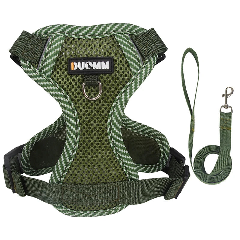 Blue Reflective Breathable Dog Harness and Leash Set Pet Chest Strap Dopamine Pet Supplies Dog Accessories for Small Dogs 2026
