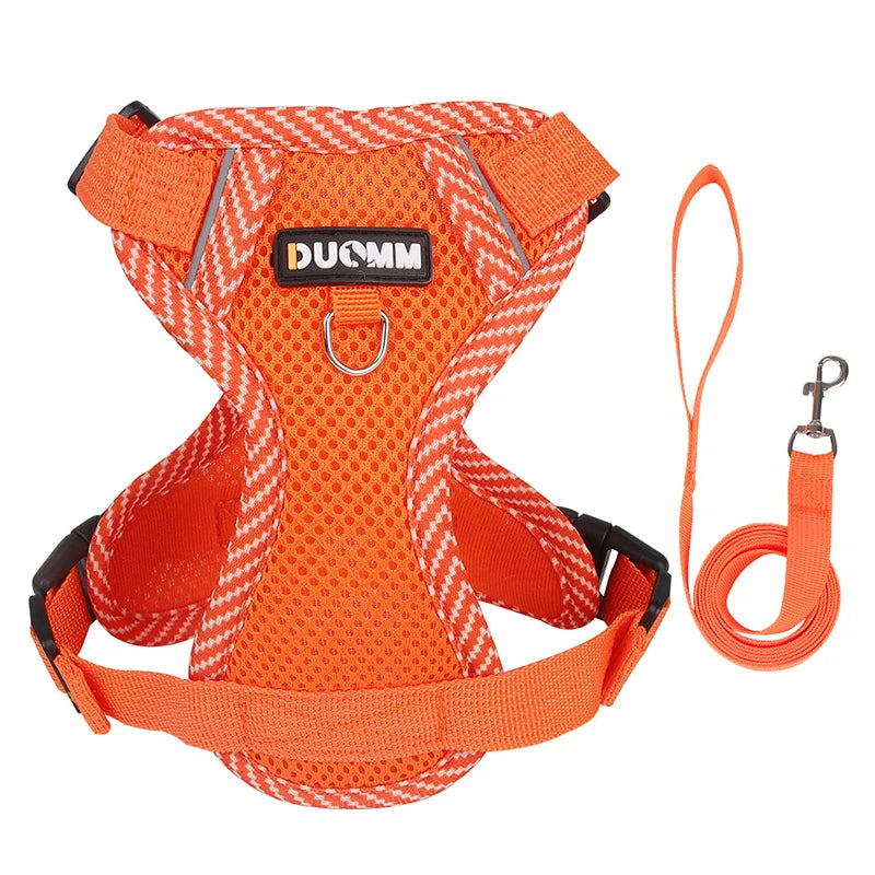 Blue Reflective Breathable Dog Harness and Leash Set Pet Chest Strap Dopamine Pet Supplies Dog Accessories for Small Dogs 2026
